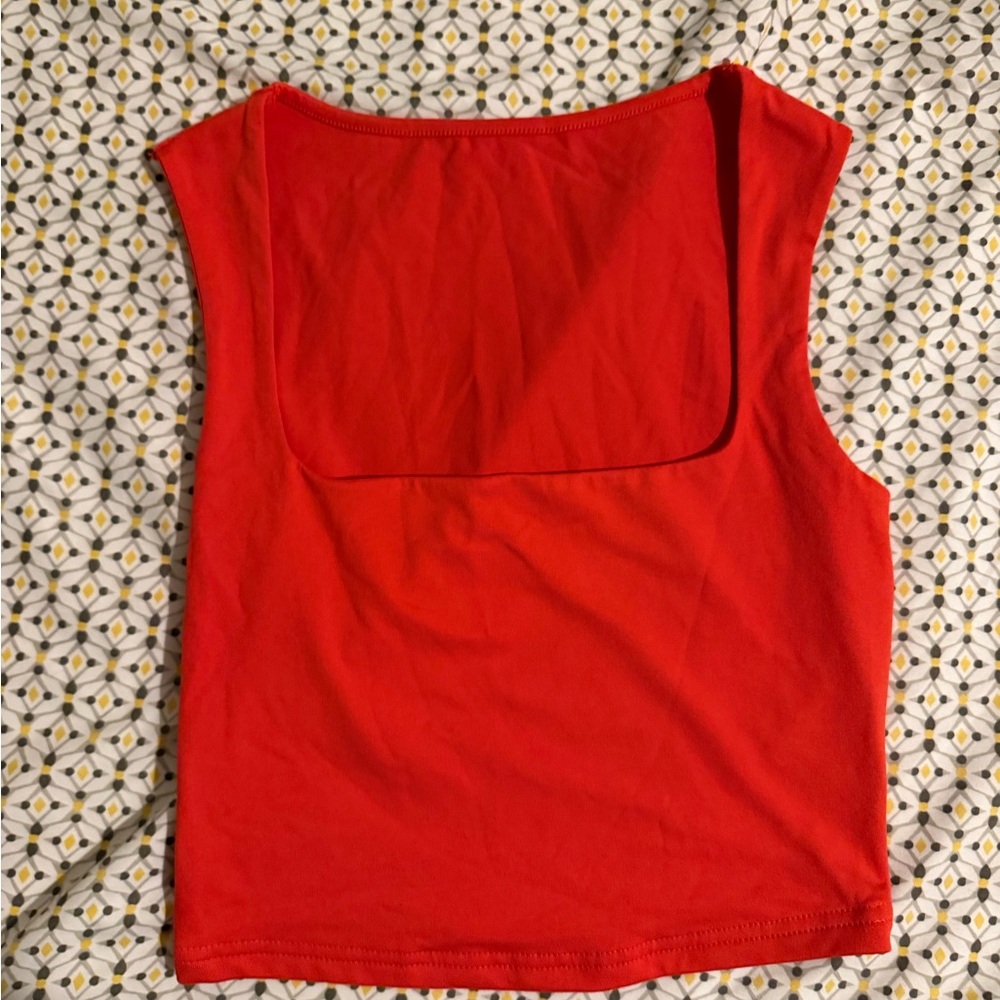Women's Red Sleeveless Top